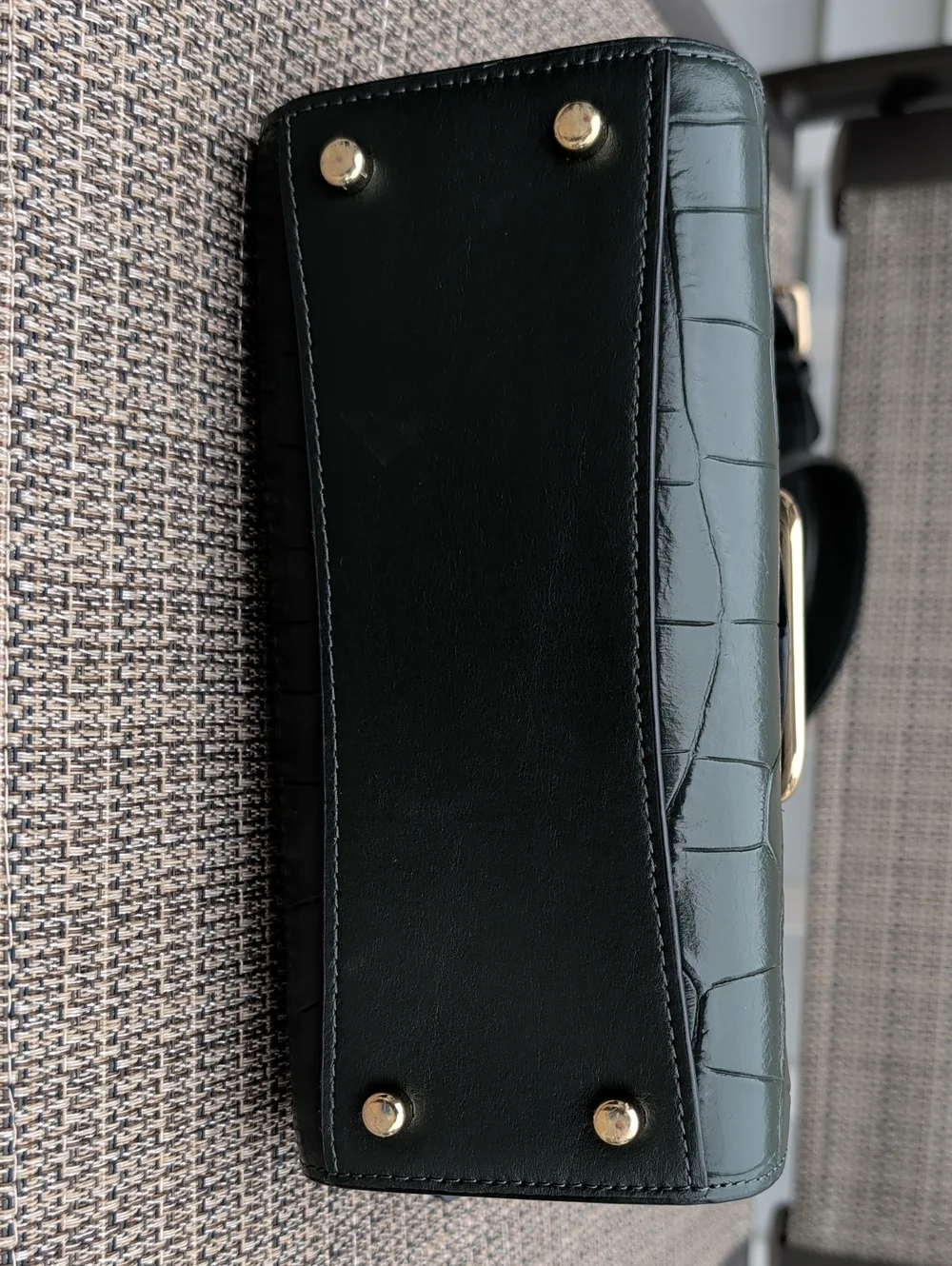 COACH Morgan Croc Embossed Top-Handle Satchel With Crossbody Strap (CN747) EUC
